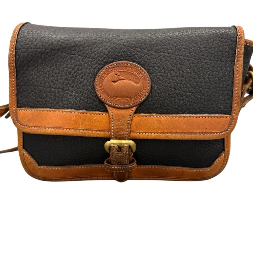Dooney & Bourke Black and Brown Crossbody Bag